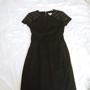 Calvin Klein zippered Back little black dress